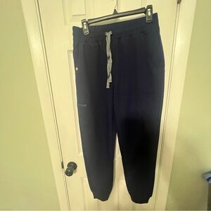 Figs  Navy Jogger Pants with Gray Drawstring